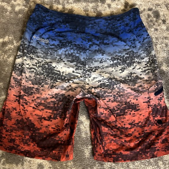 Columbia Sportswear Men's Tri Colored Board Shorts Size 32 - Picture 3 of 3
